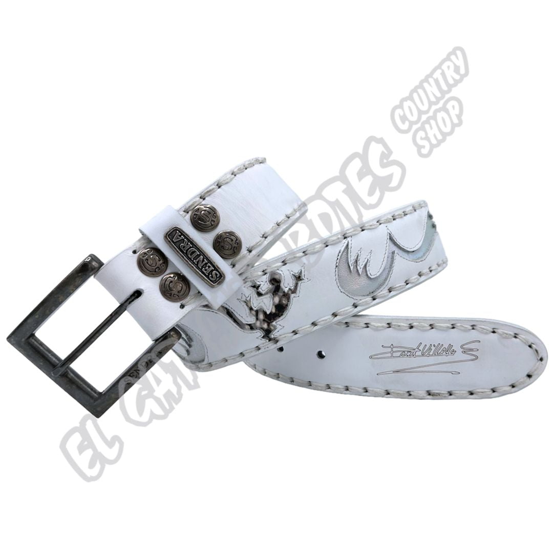 El Gat amb Botes - Platja d'Aro - Shop Online - Cinturones - David Villellas - Sendra 14164 X Blanco