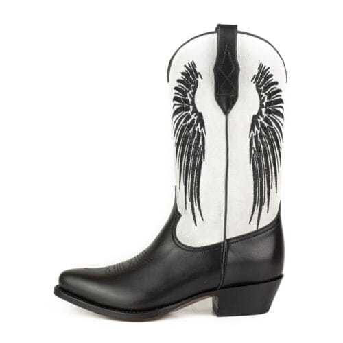El Gat Amb Botes - Platja D'aro - Shop Online - Bottes - Mayura 2666 Wings Napa Black Napa Suede White