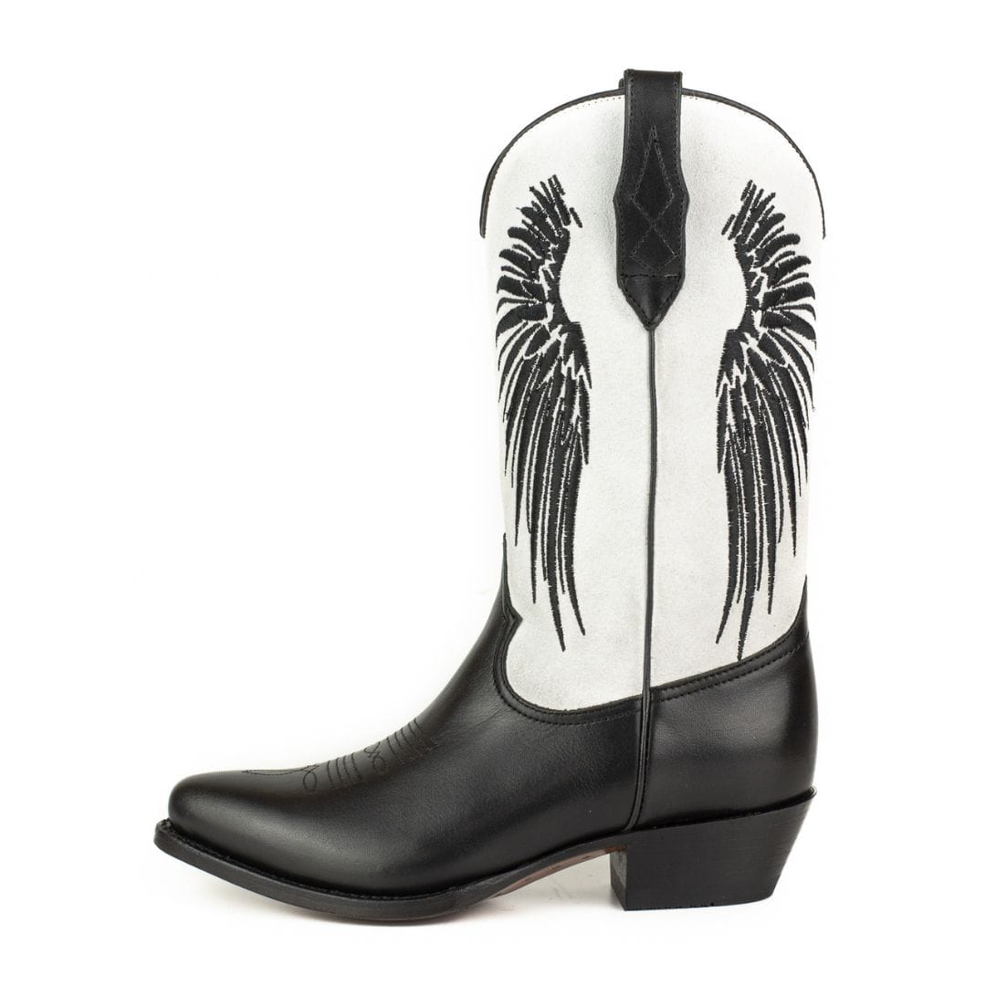 El Gat Amb Botes - Platja D'aro - Shop Online - Botas - Mayura 2666 Wings Napa Negra Afelpado Blanco