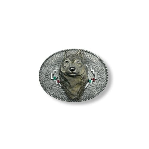 El-Gat-Amb-Bots-Platja-Daro-Shop-Online-Complements-Sivell Oval Wolf Head