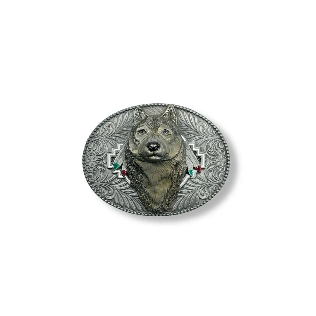 El-Gat-Amb-Botes-Platja-Daro-Shop-Online-Complementos-Hebilla Oval Wolf Head