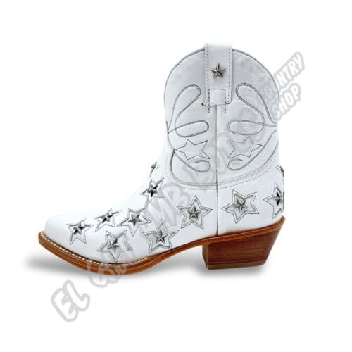 El Gat Amb Botes - Platja D'aro - Shop Online - Bottines - Mayura 2374 White Napa Stars