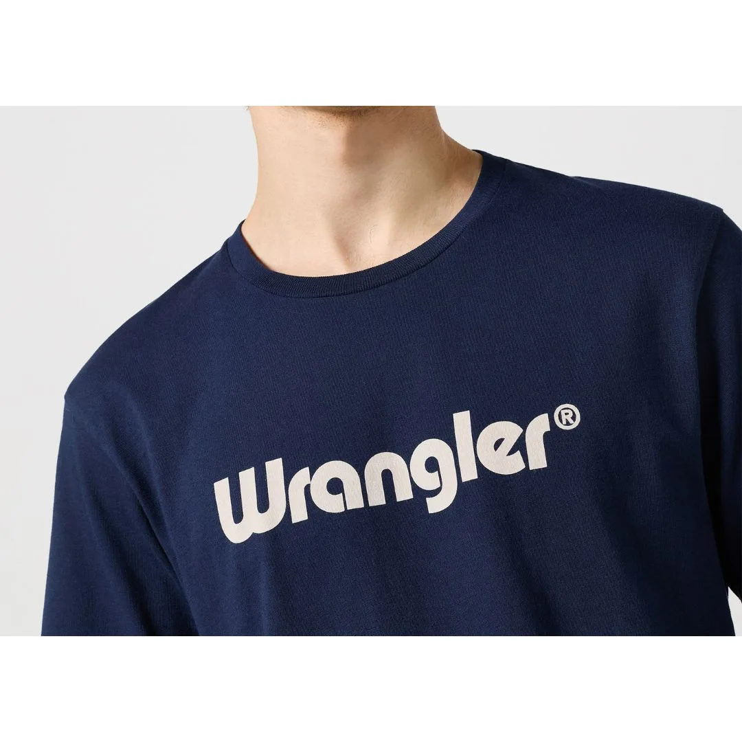 El-Gat-Amb-Botes-Platja-Daro-Shop-Online-Complementos-Jeans-Hombre-Wrangler-Logo-Tee-Navy-112350524