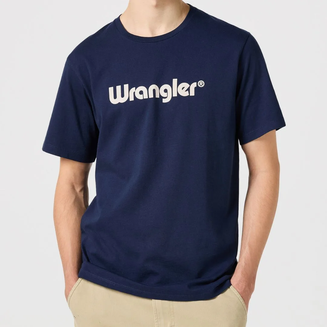 El-Gat-Amb-Botes-Platja-Daro-Shop-Online-Complementos-Jeans-Hombre-Wrangler-Logo-Tee-Navy-112350524