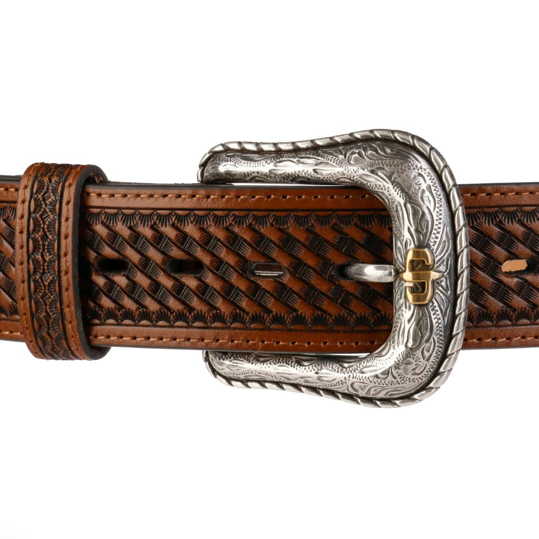 El-Gat-Amb-Botes-Platja-Daro-Shop-Online-Complementos-Cinturones-y-Carteras-Stetson-Pebble-Basket-Weave-Leather-Belt
