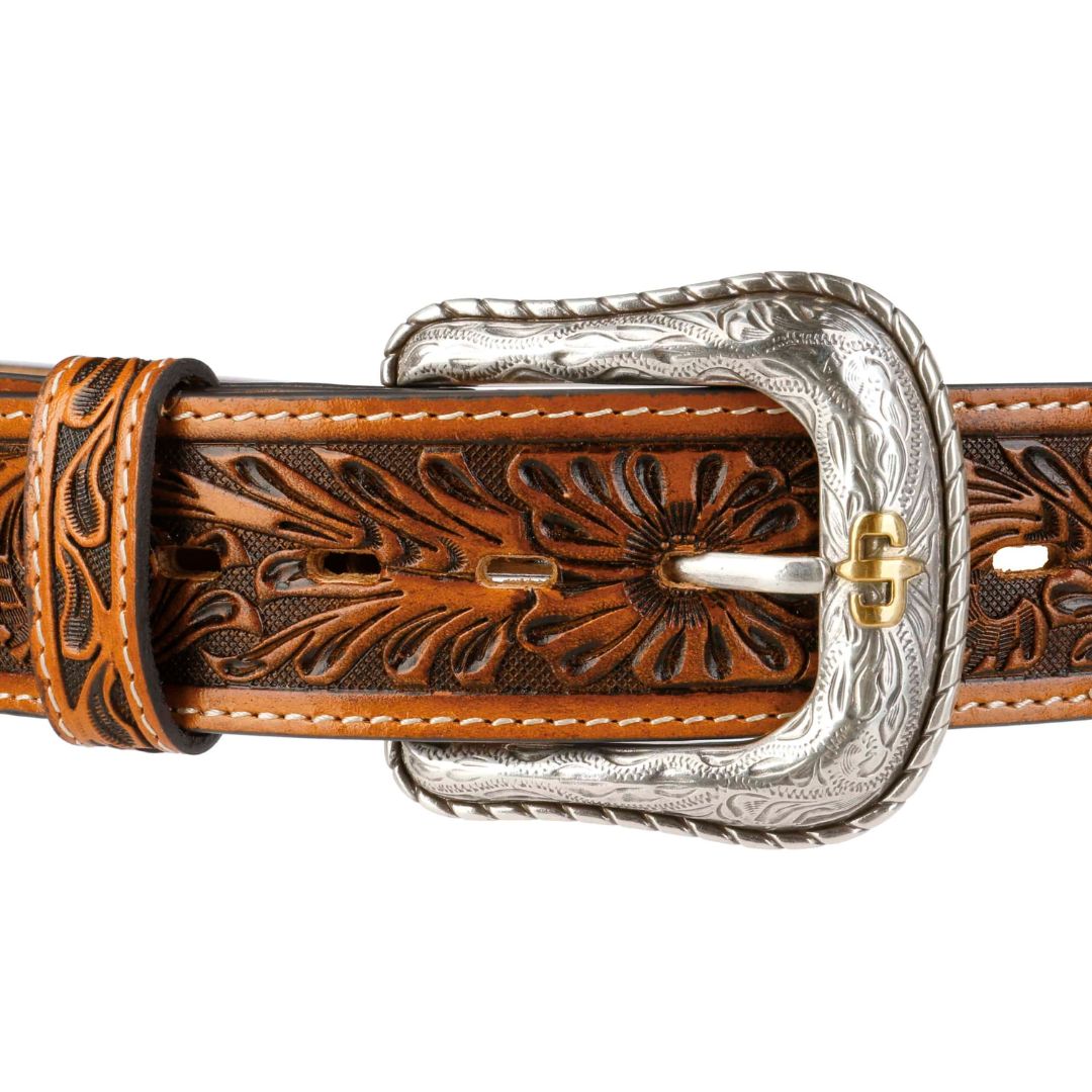El-Gat-Amb-Botes-Platja-Daro-Shop-Online-Complementos-Cinturones-y-Carteras-Stetson-Tooled-Leather-Belt-Brown