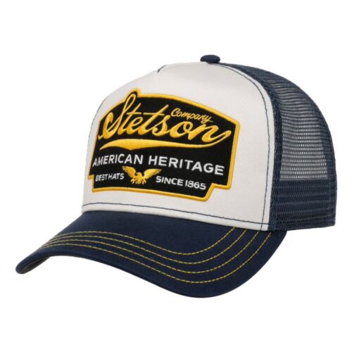 El-Gat-Amb-Botes-Platja-Daro-Shop-Online-Complementos-Bandanas-y-Gorras-Stetson-Trucker-Cap-American-Heritage-Blue