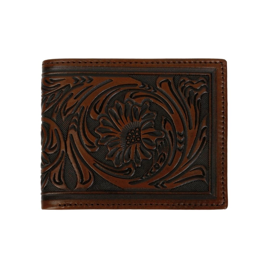 El-Gat-Amb-Botes-Platja-Daro-Shop-Online-Complementos-Cinturones-y-Carteras-Stetson-9797301-Tooled-Leather-Bi-fold-Wallet