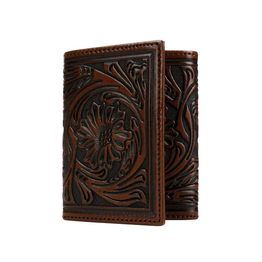 El-Gat-Amb-Botes-Platja-Daro-Shop-Online-Complementos-Cinturones-y-Carteras-Stetson-9797302-Tooled-Leather-Tri-fold-Wallet