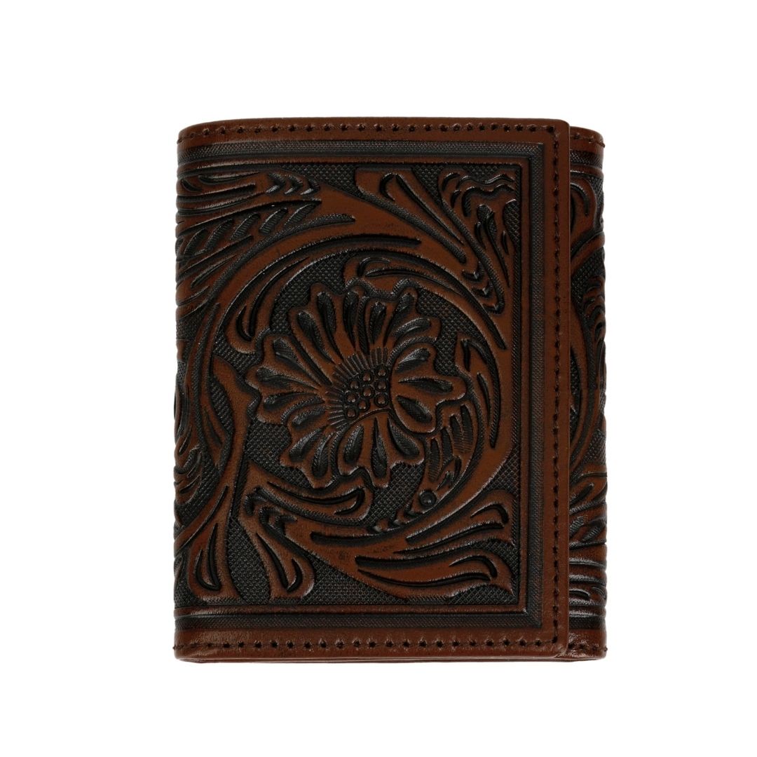 El-Gat-Amb-Botes-Platja-Daro-Shop-Online-Complementos-Cinturones-y-Carteras-Stetson-9797302-Tooled-Leather-Tri-fold-Wallet