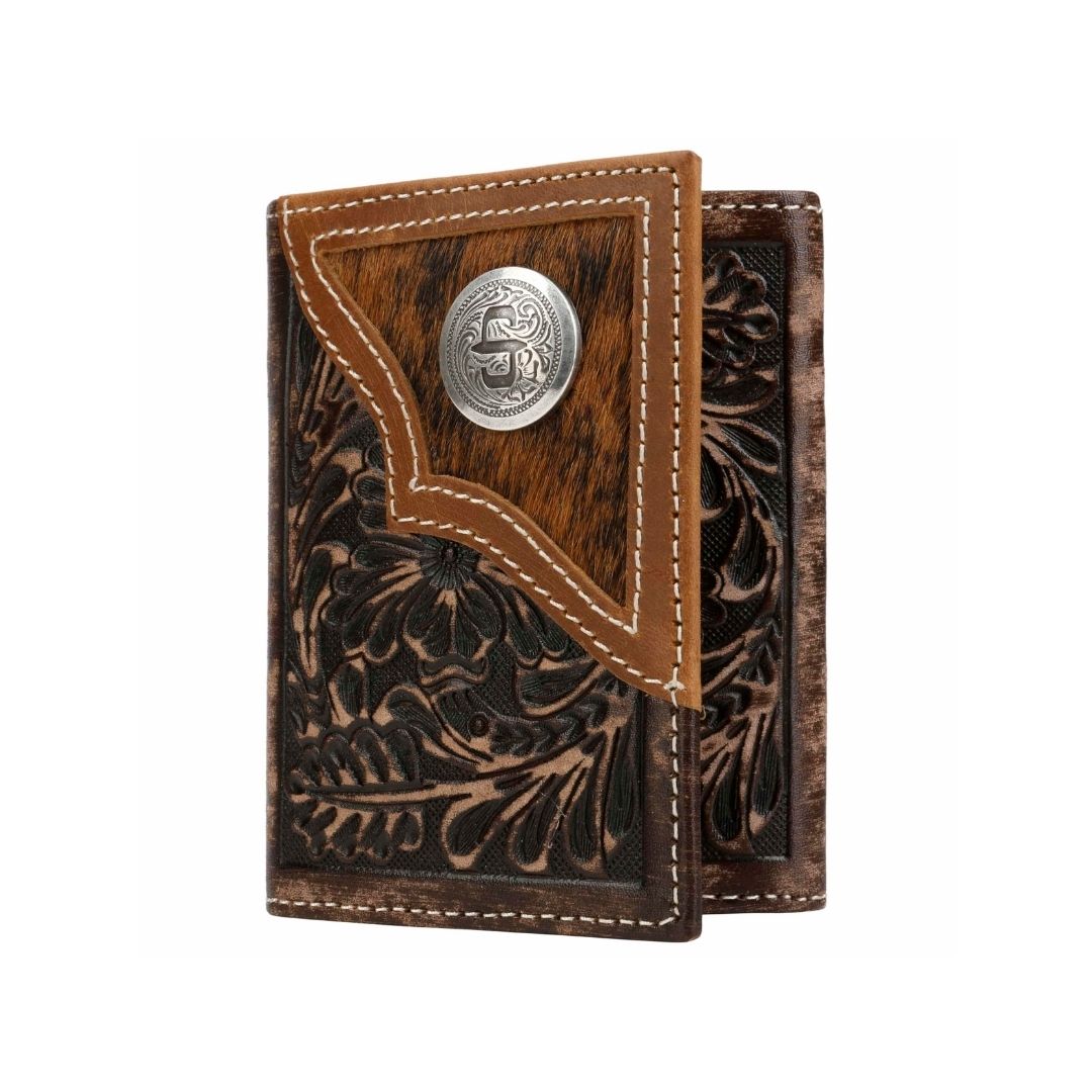 El-Gat-Amb-Botes-Platja-Daro-Shop-Online-Complementos-Cinturones-y-Carteras-Stetson-9797309-Hair-On-Hide-Leather-Tri-Fold-Wallet