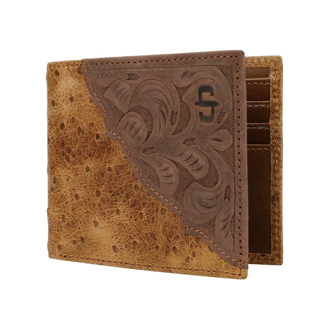 El-Gat-Amb-Botes-Platja-Daro-Shop-Online-Complementos-Cinturones-y-Carteras-Stetson-9797315-Ostrich-Embossed-Leather-Bi-Fold-Wallet